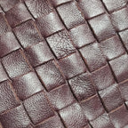 Bottega Veneta Intrecciato Shoulder Bag Burgundy