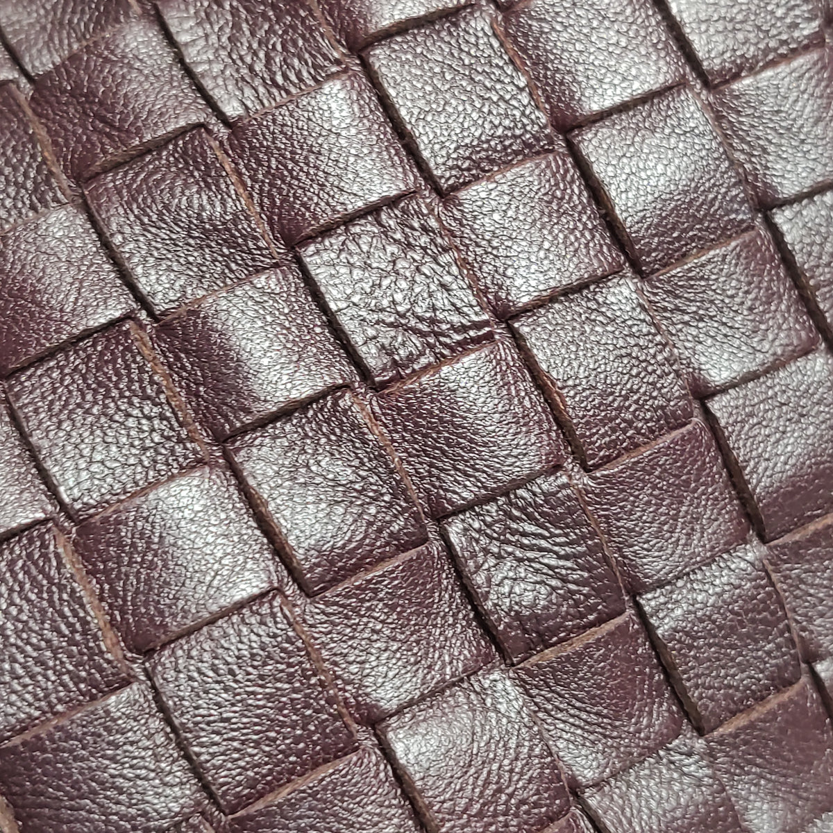 Bottega Veneta Intrecciato Shoulder Bag Burgundy