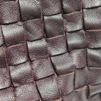 Bottega Veneta Intrecciato Shoulder Bag Burgundy