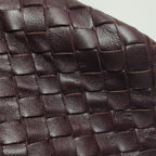 Bottega Veneta Intrecciato Shoulder Bag Burgundy