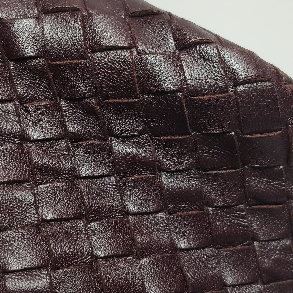 Bottega Veneta Intrecciato Shoulder Bag Burgundy