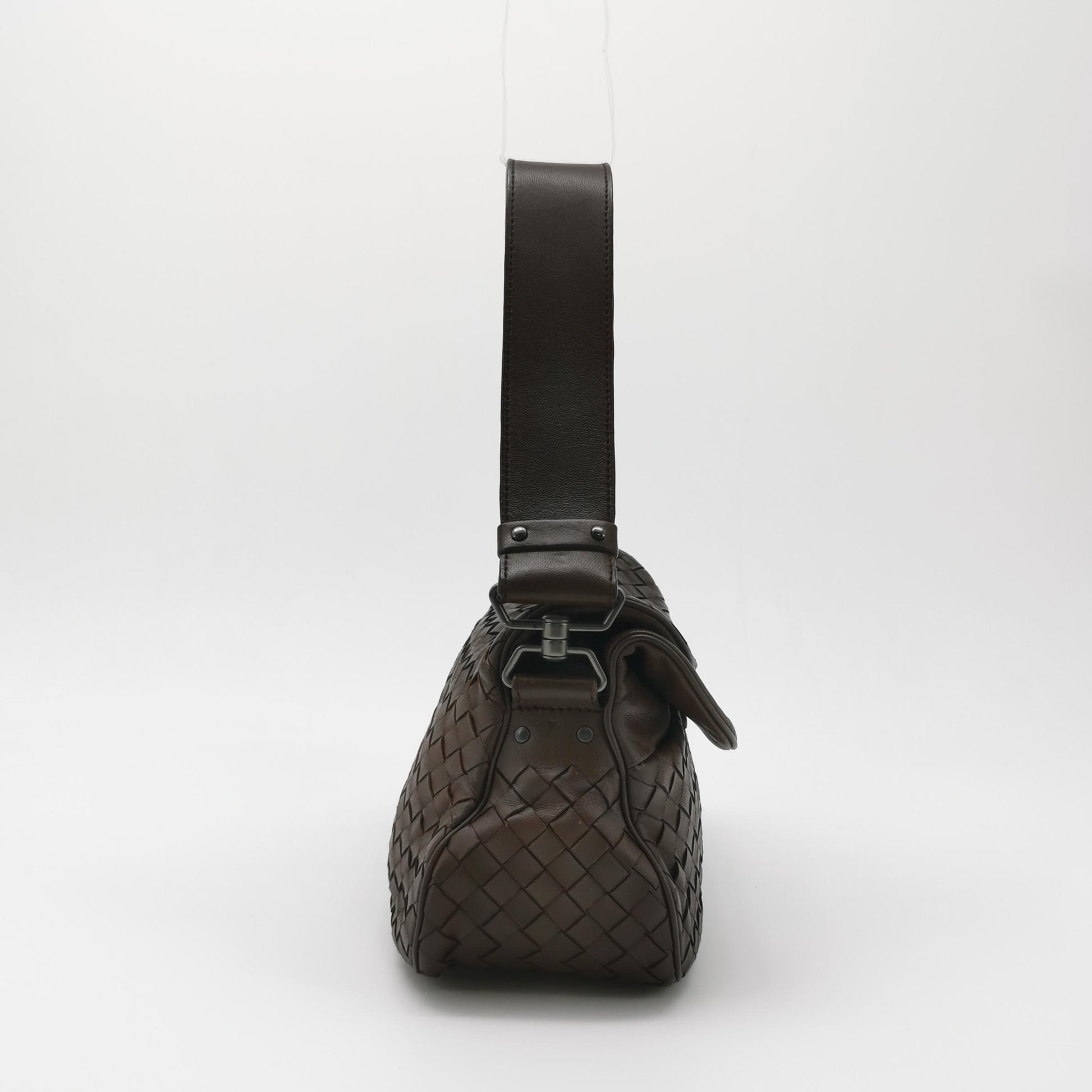 Bottega Veneta Intrecciato Double Flap Shoulder Bag
