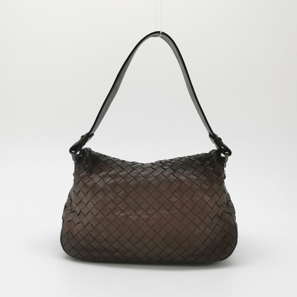 Bottega Veneta Intrecciato Double Flap Shoulder Bag