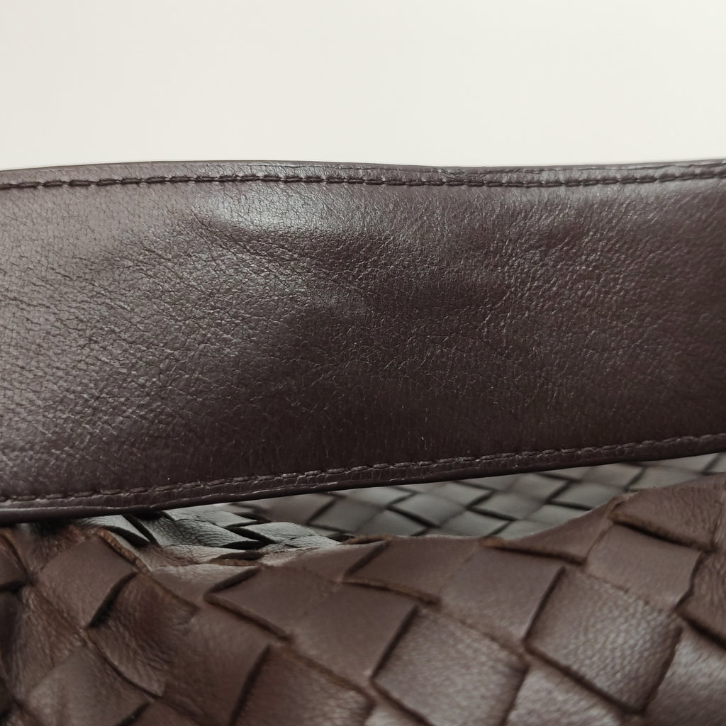 Bottega Veneta Intrecciato Double Flap Shoulder Bag