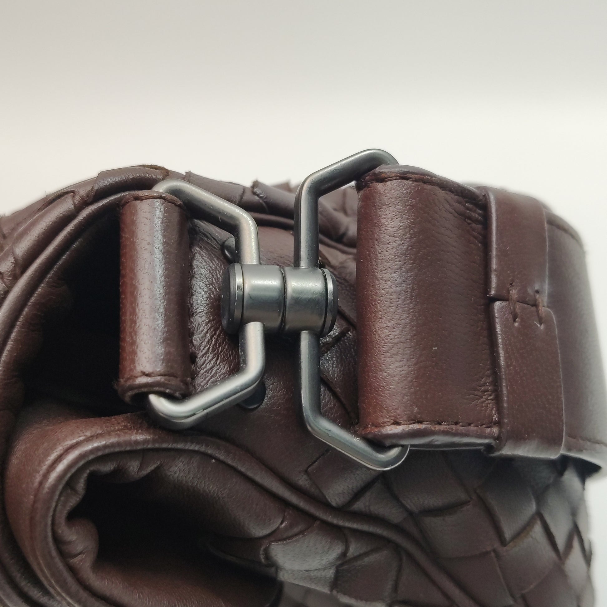 Bottega Veneta Intrecciato Double Flap Shoulder Bag
