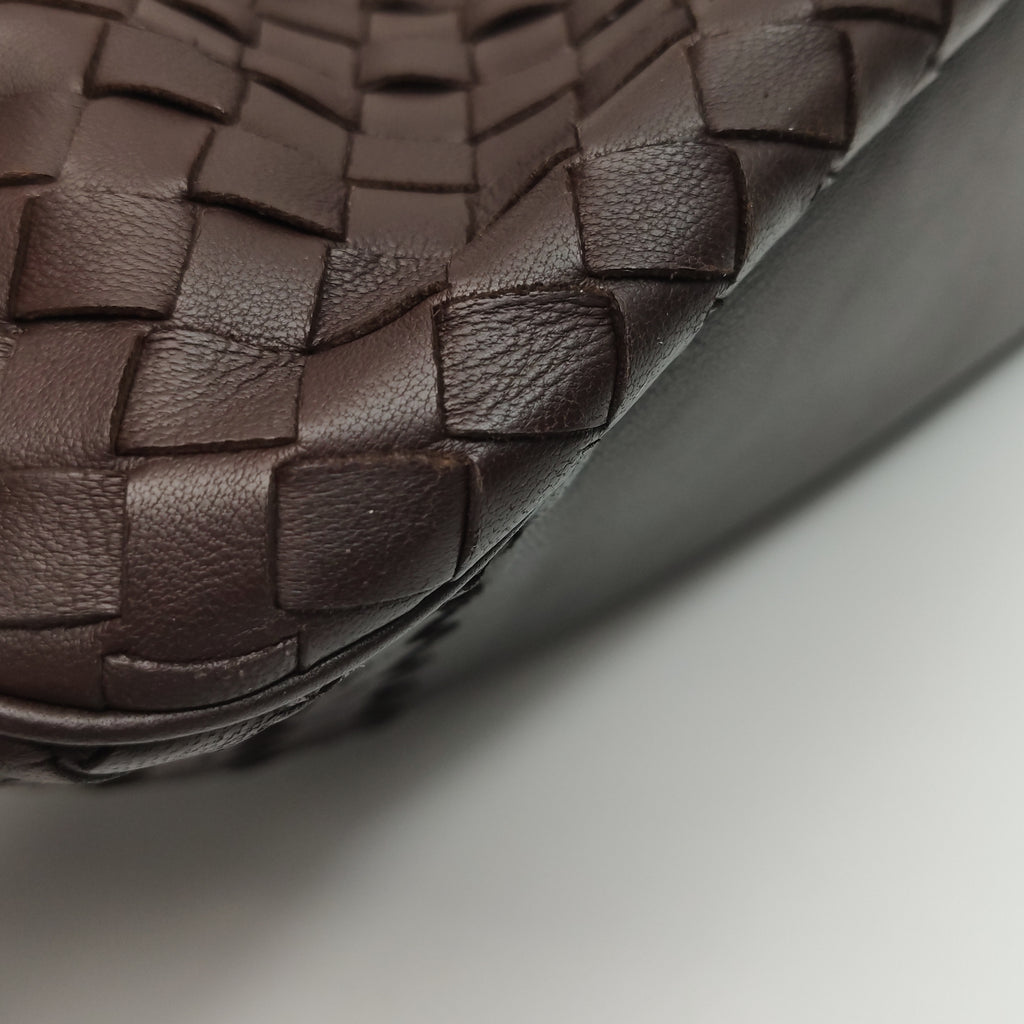 Bottega Veneta Intrecciato Double Flap Shoulder Bag