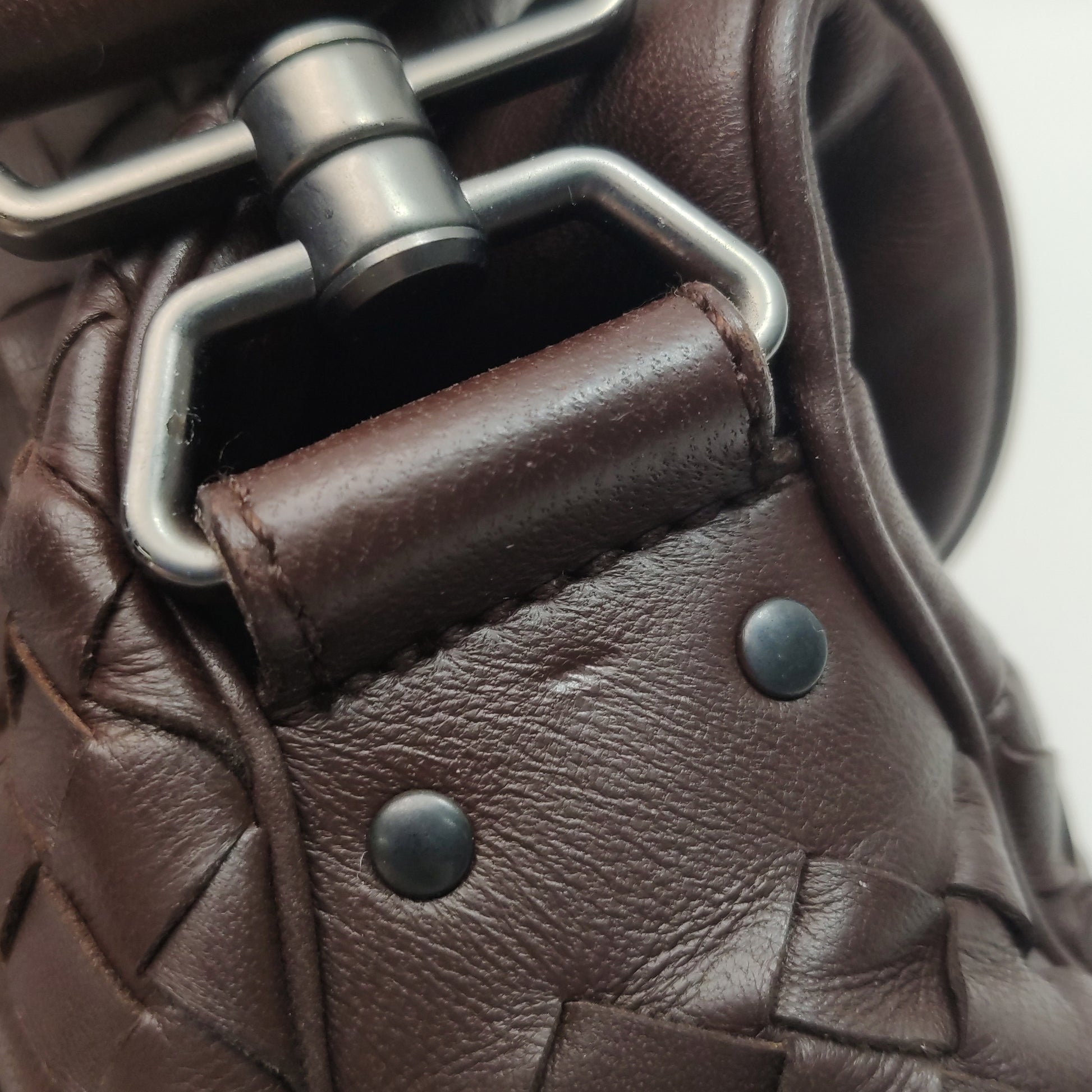 Bottega Veneta Intrecciato Double Flap Shoulder Bag