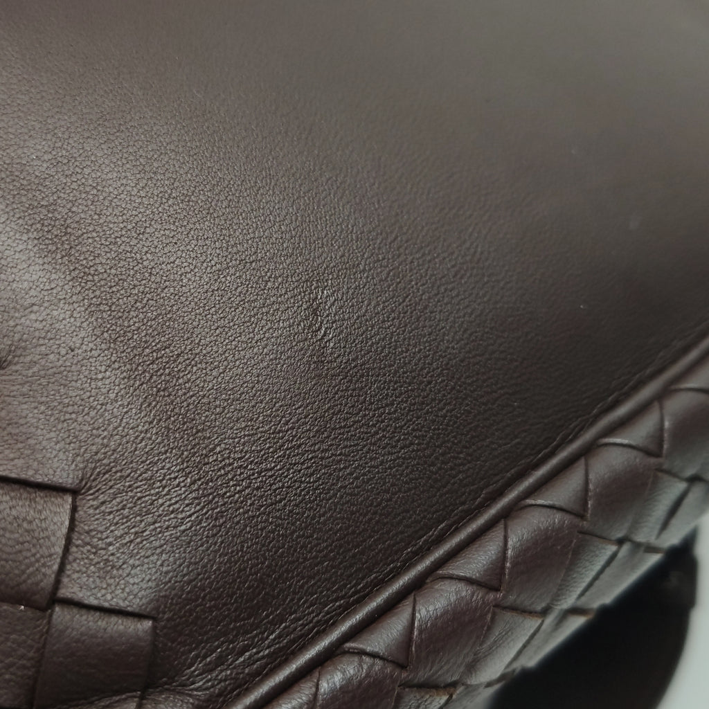 Bottega Veneta Intrecciato Double Flap Shoulder Bag