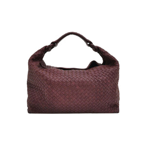 Bottega Veneta Sloane Intrecciato Hobo Burgundy