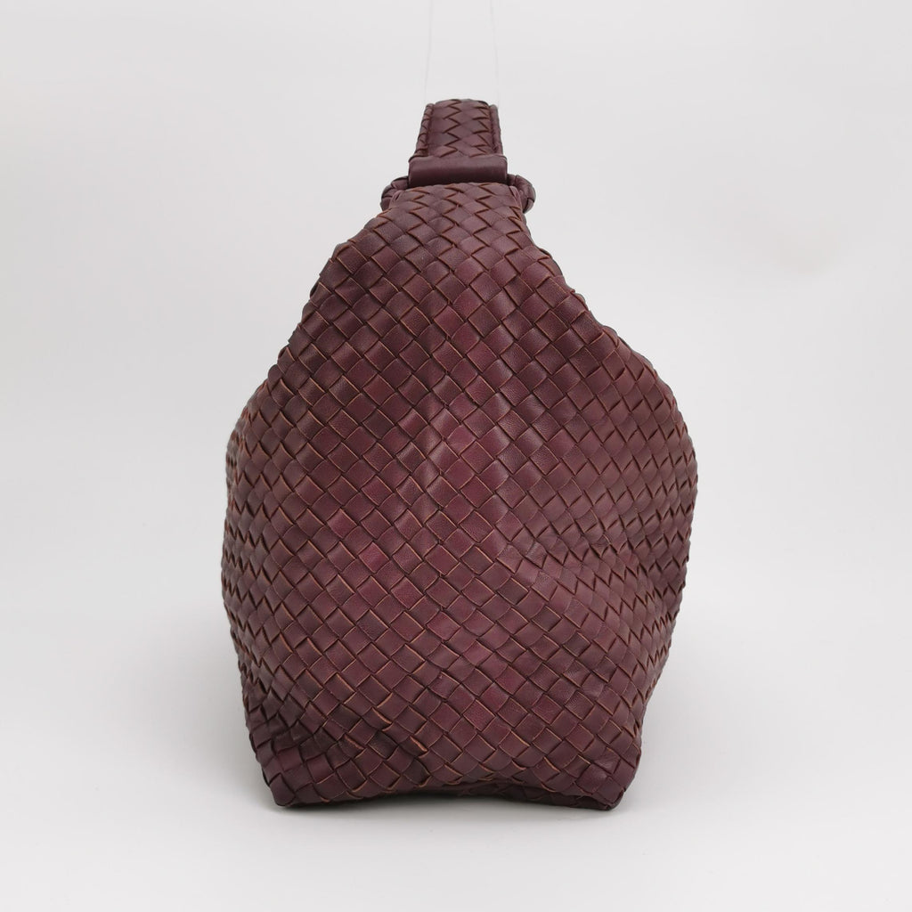 Bottega Veneta Sloane Intrecciato Hobo Burgundy