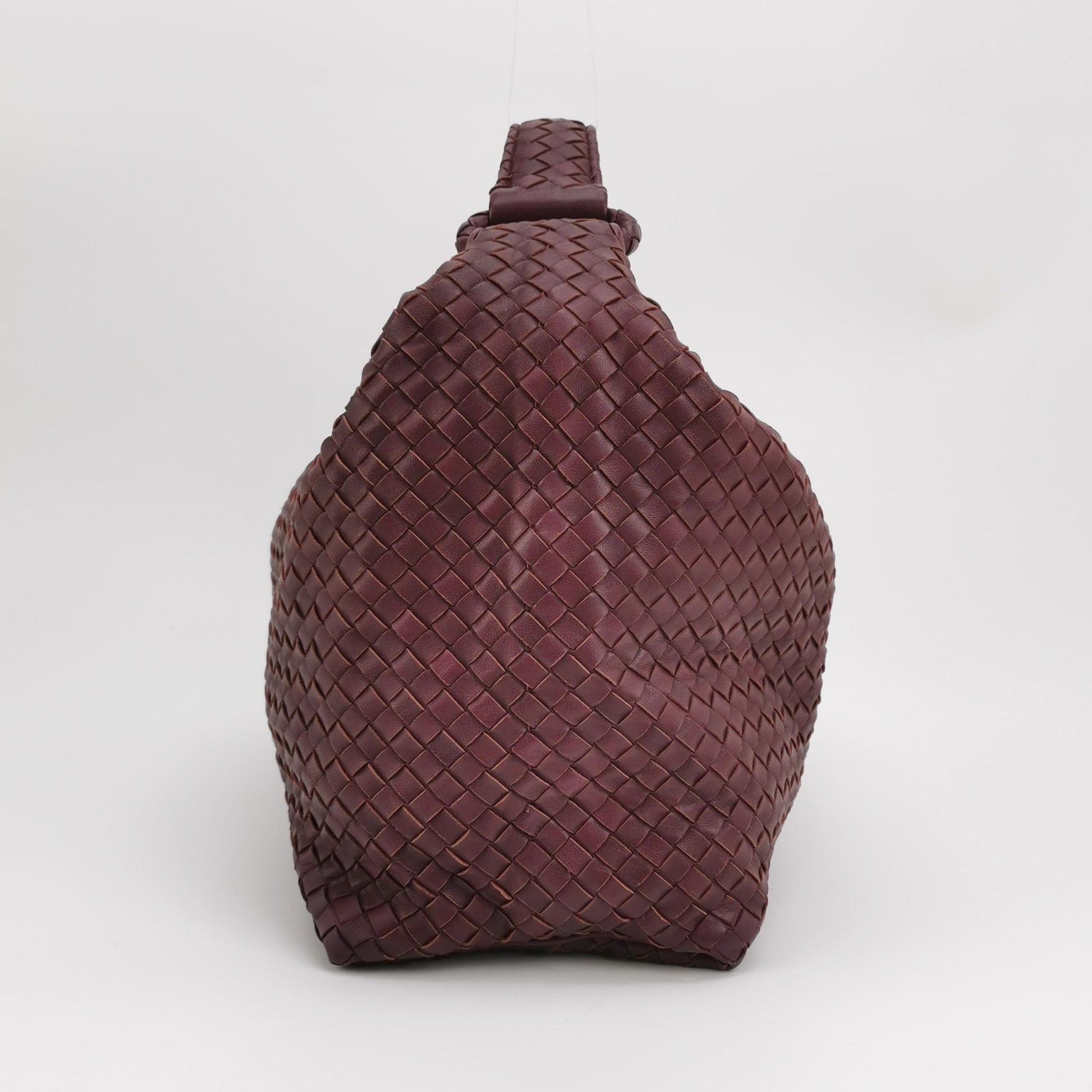 Bottega Veneta Sloane Intrecciato Hobo Burgundy