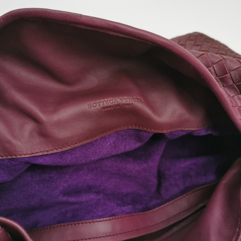 Bottega Veneta Sloane Intrecciato Hobo Burgundy