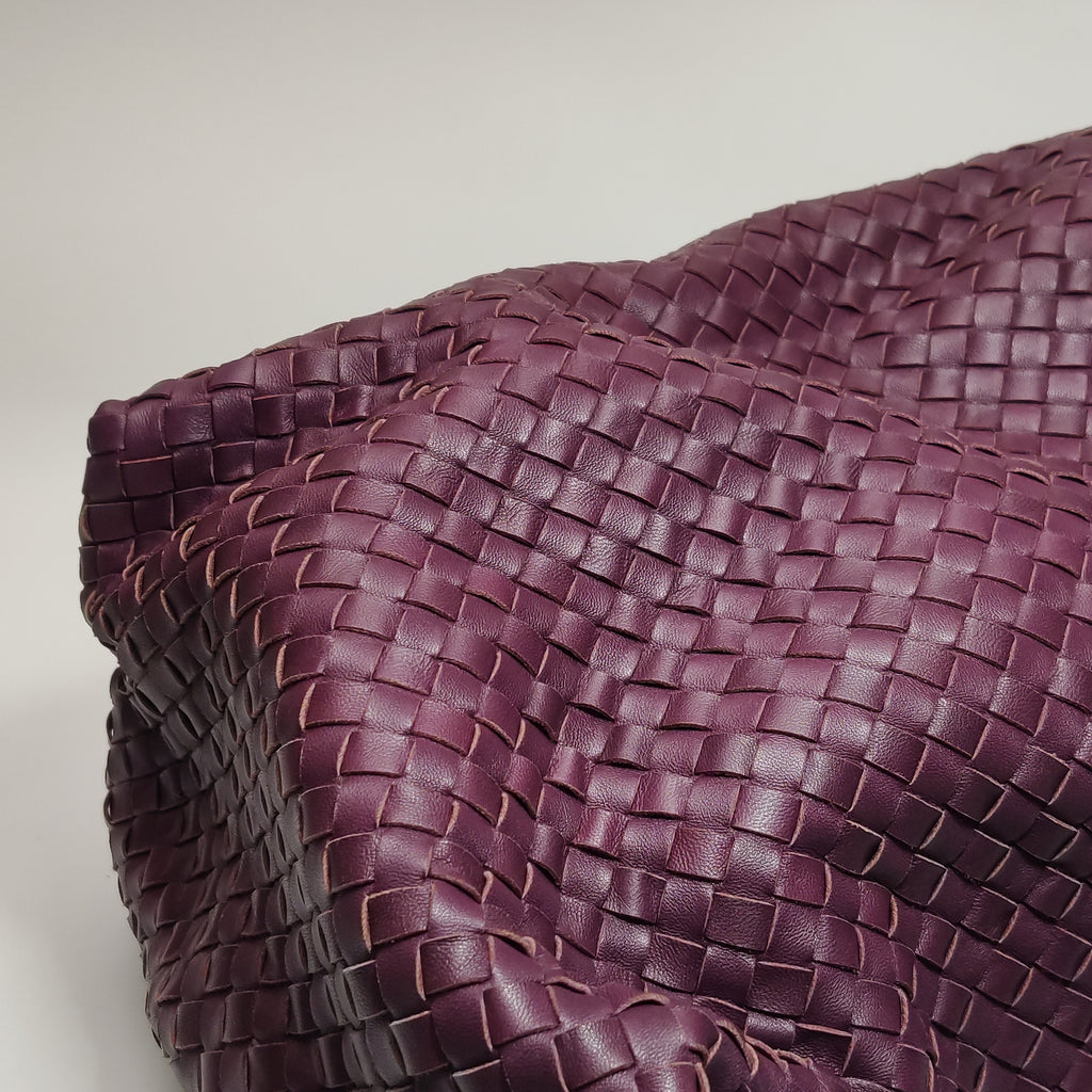 Bottega Veneta Sloane Intrecciato Hobo Burgundy