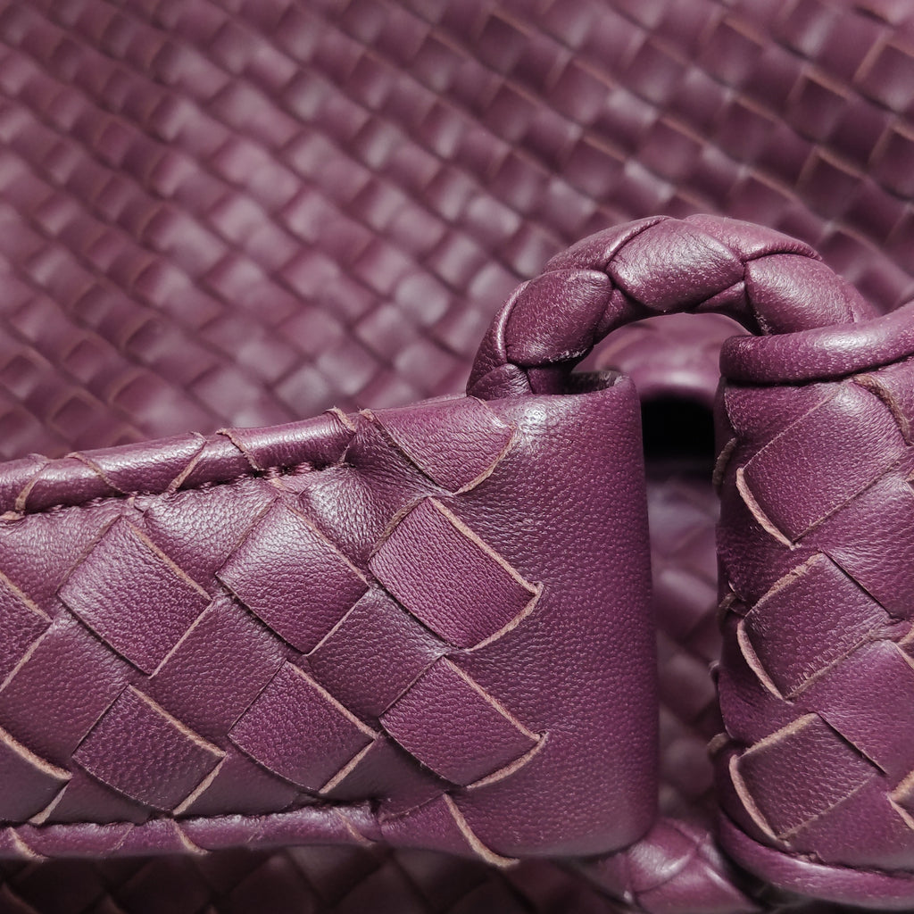 Bottega Veneta Sloane Intrecciato Hobo Burgundy