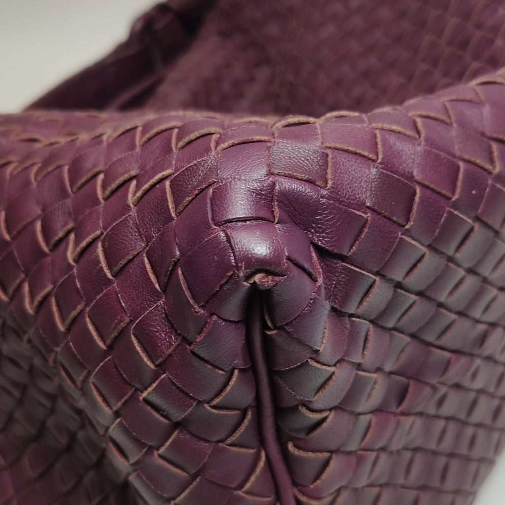 Bottega Veneta Sloane Intrecciato Hobo Burgundy