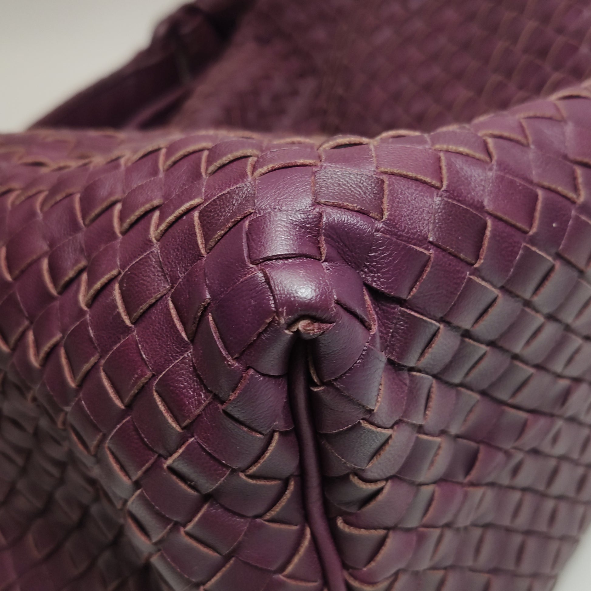 Bottega Veneta Sloane Intrecciato Hobo Burgundy