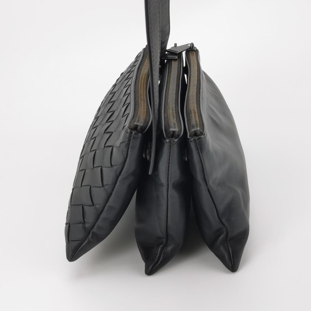 Bottega Veneta Triple Zip Messenger Bag