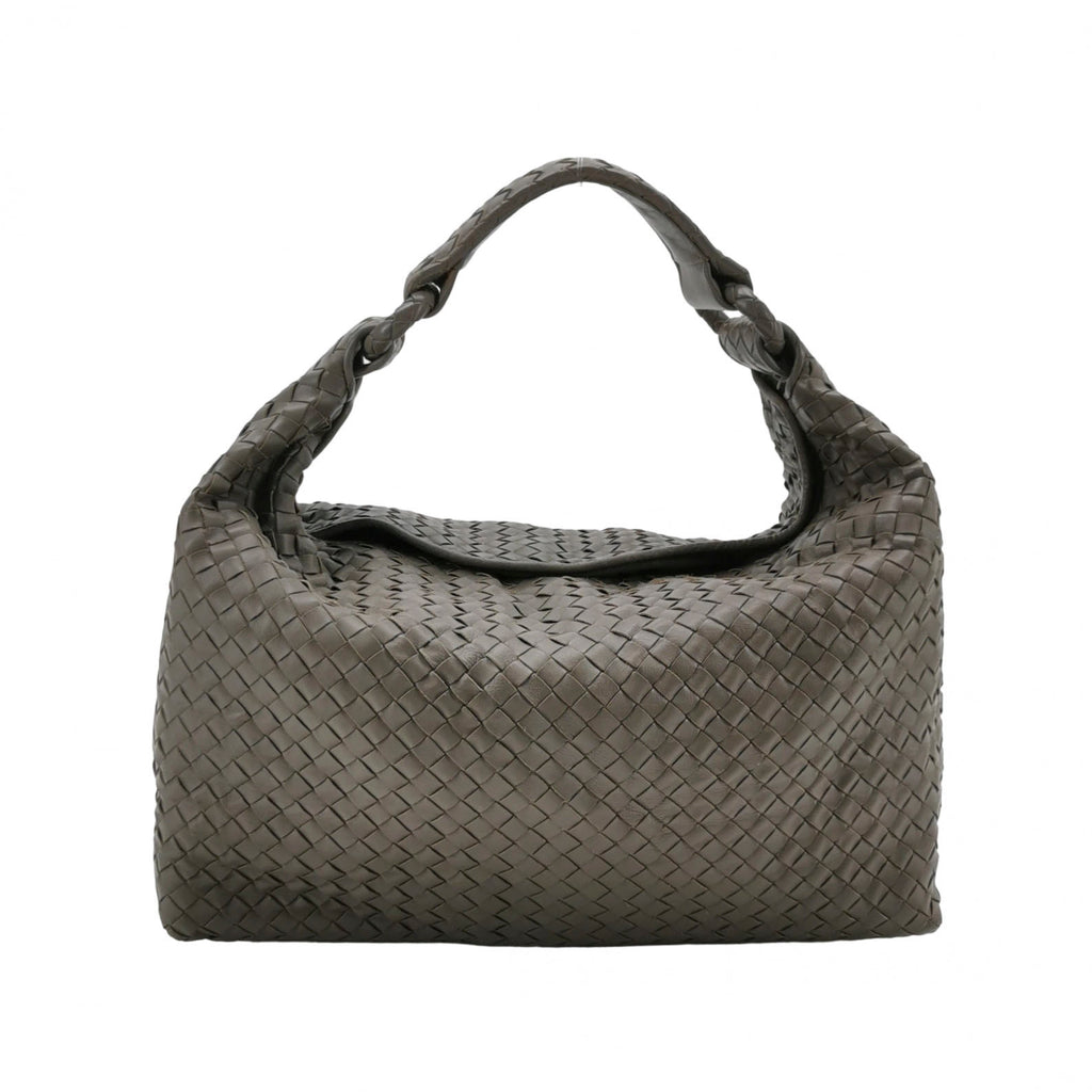 Bottega Veneta Intrecciato Sloane Shoulder Bag Gray