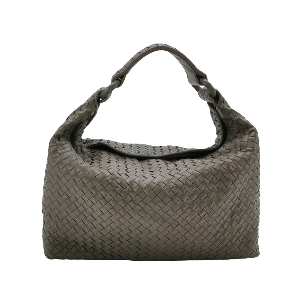 Bottega Veneta Intrecciato Sloane Shoulder Bag Gray