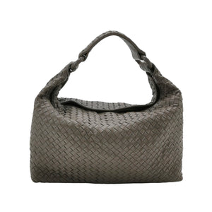 Bottega Veneta Intrecciato Sloane Shoulder Bag Gray
