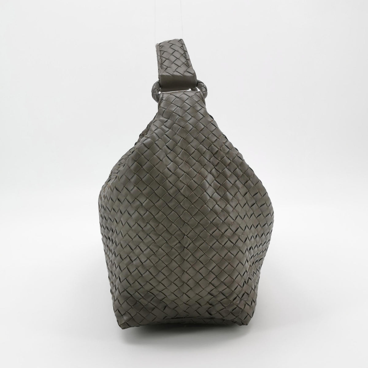 Bottega Veneta Intrecciato Sloane Shoulder Bag Gray