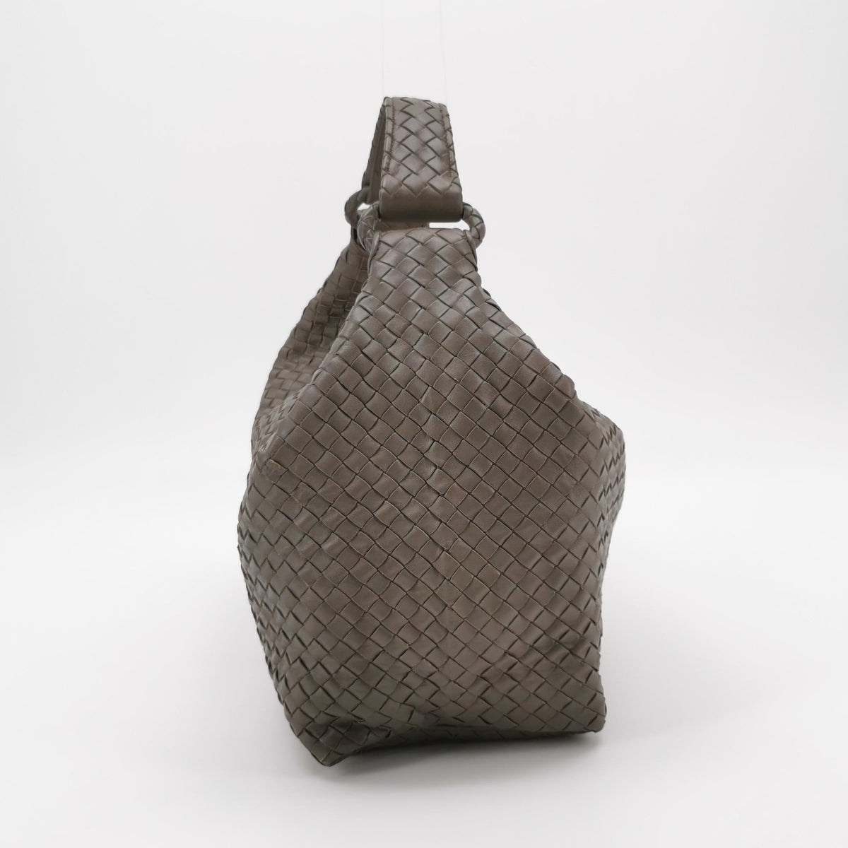 Bottega Veneta Intrecciato Sloane Shoulder Bag Gray
