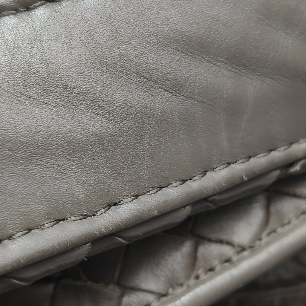 Bottega Veneta Intrecciato Sloane Shoulder Bag Gray