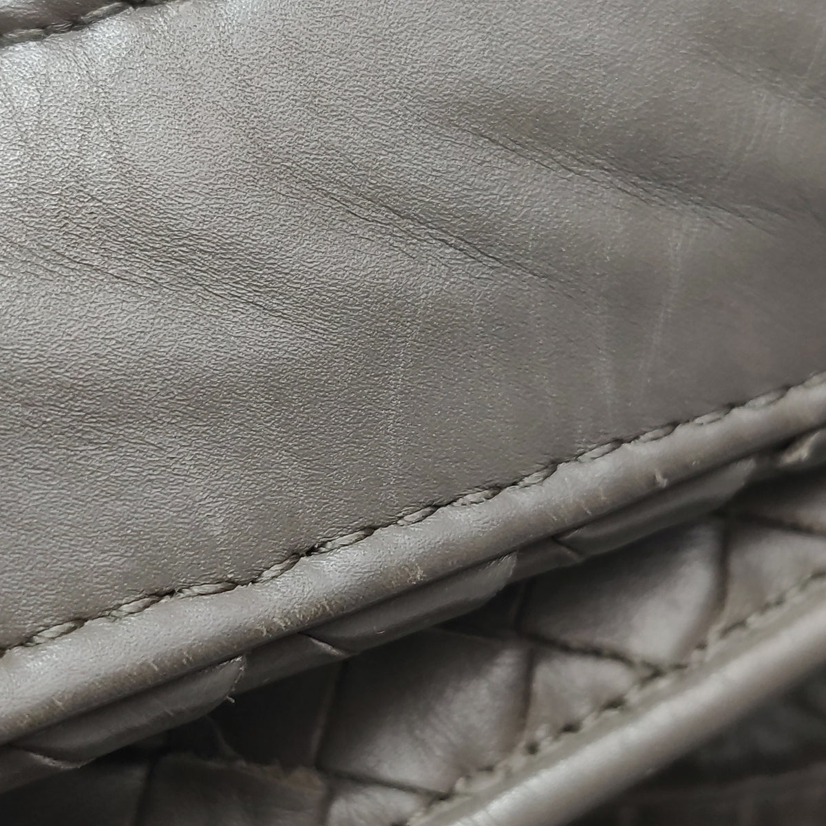 Bottega Veneta Intrecciato Sloane Shoulder Bag Gray