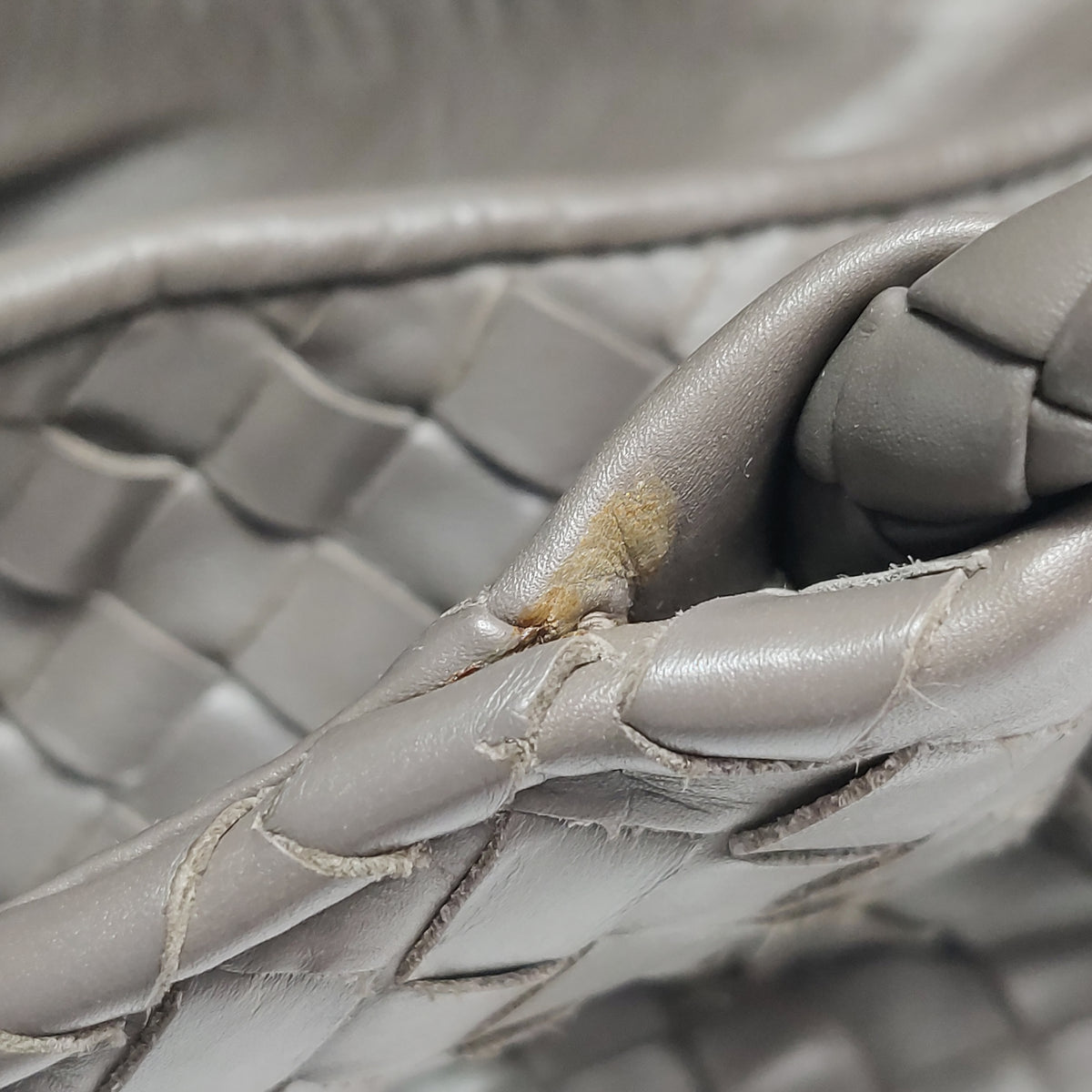 Bottega Veneta Intrecciato Sloane Shoulder Bag Gray