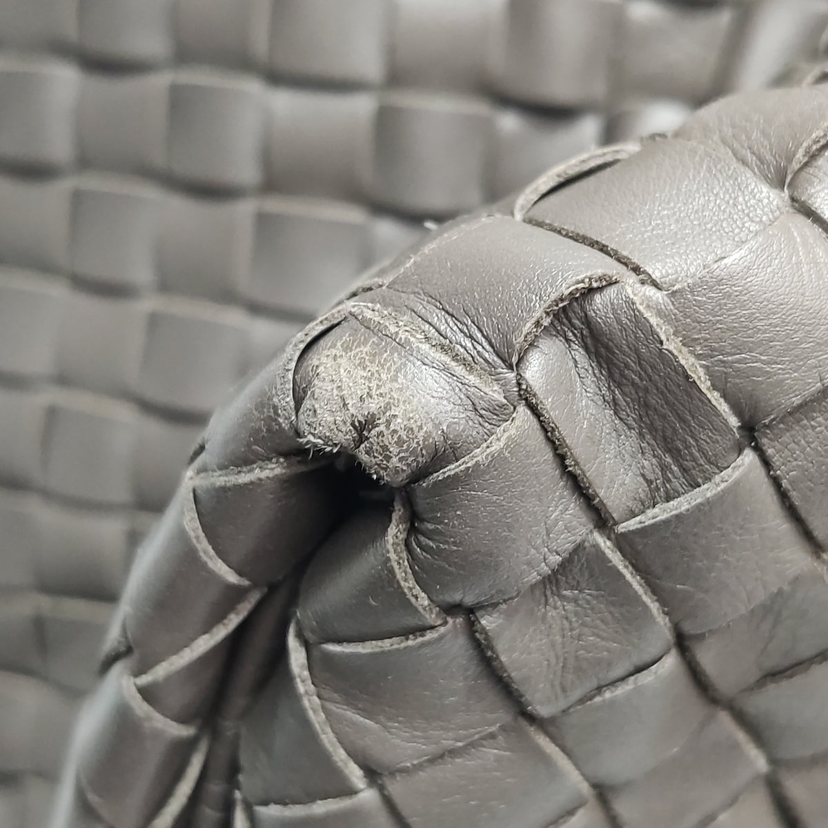 Bottega Veneta Intrecciato Sloane Shoulder Bag Gray