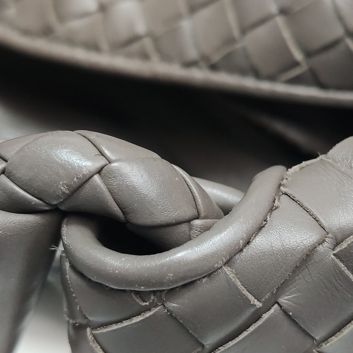 Bottega Veneta Intrecciato Sloane Shoulder Bag Gray