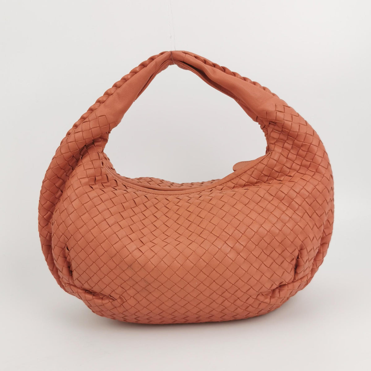 Bottega Veneta Intrecciato Belly Hobo Small Salmon Peach