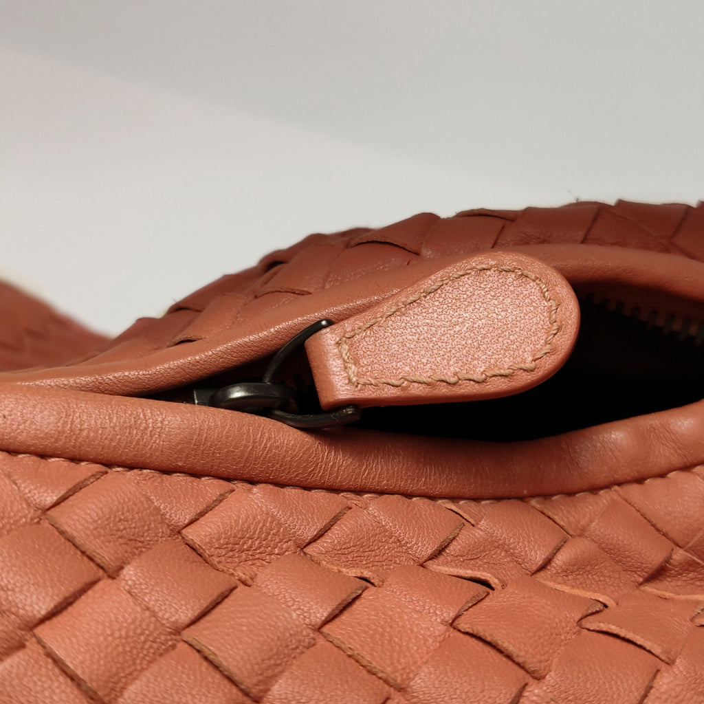 Bottega Veneta Intrecciato Belly Hobo Small Salmon Peach