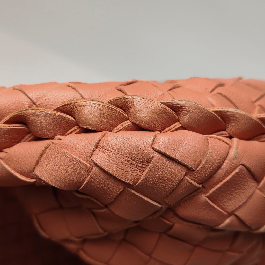 Bottega Veneta Intrecciato Belly Hobo Small Salmon Peach