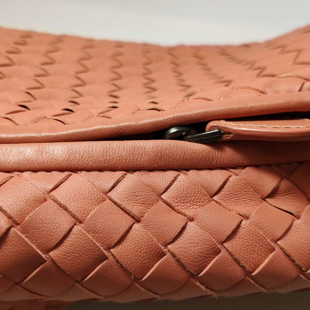 Bottega Veneta Intrecciato Belly Hobo Small Salmon Peach