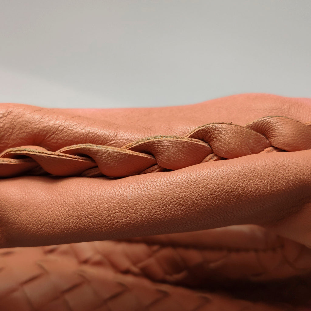 Bottega Veneta Intrecciato Belly Hobo Small Salmon Peach