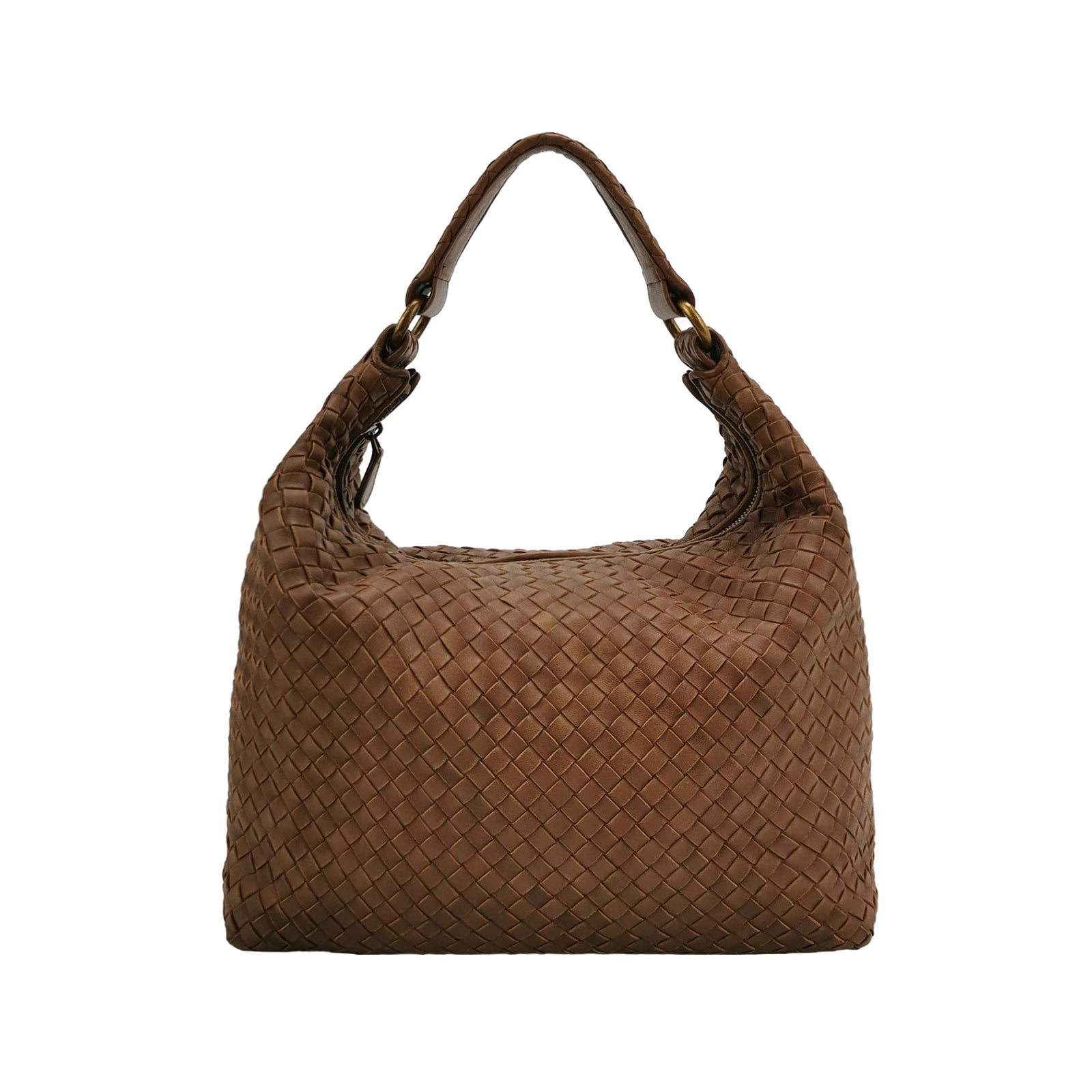 Bottega Veneta Pyramid Hobo Brown