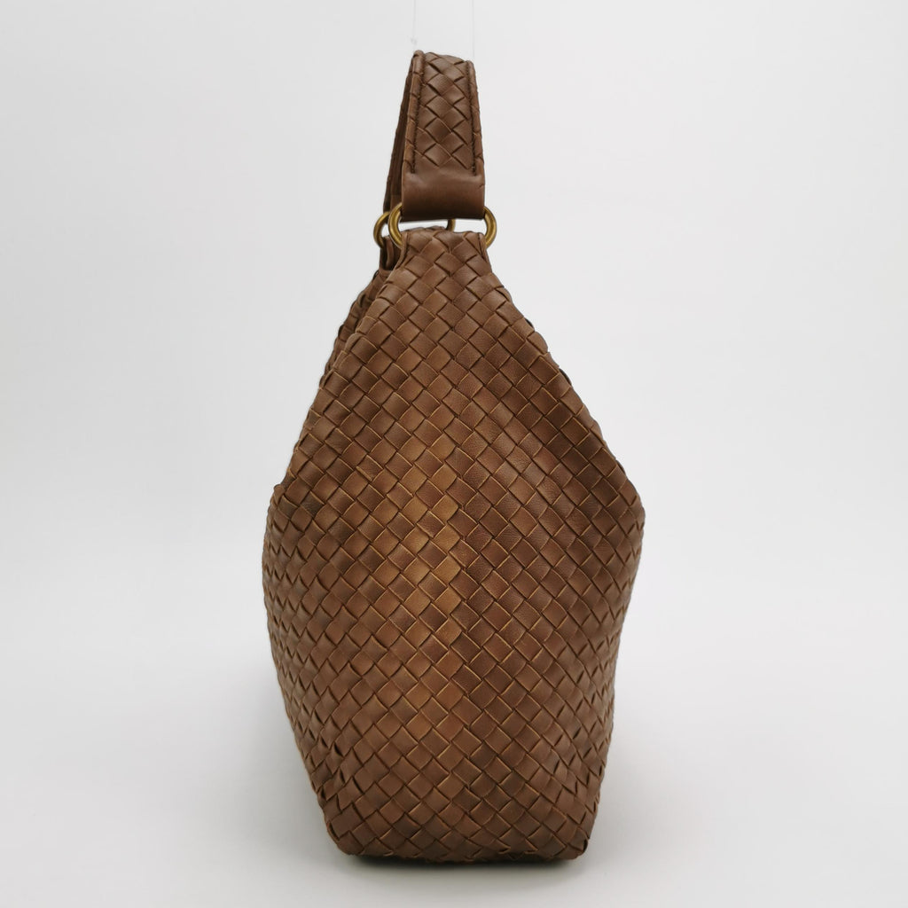Bottega Veneta Pyramid Hobo Brown