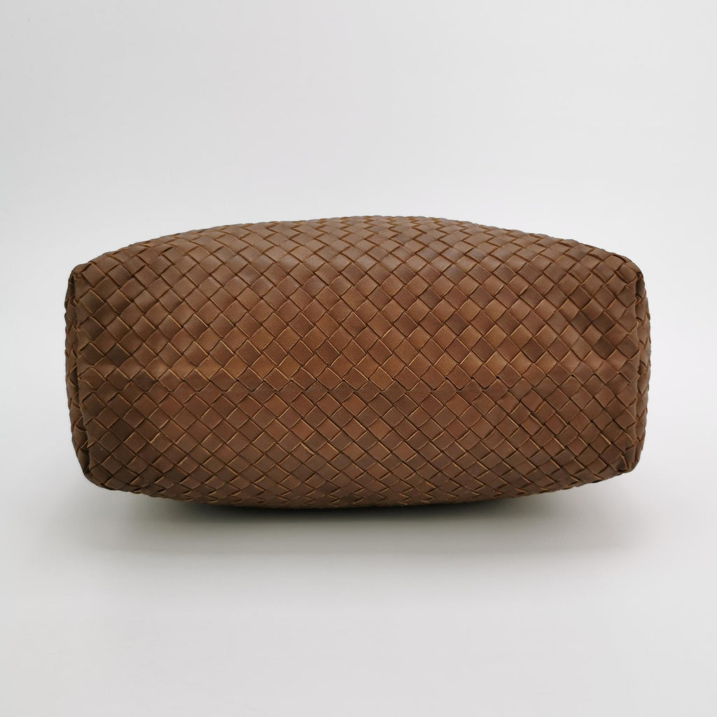 Bottega Veneta Pyramid Hobo Brown