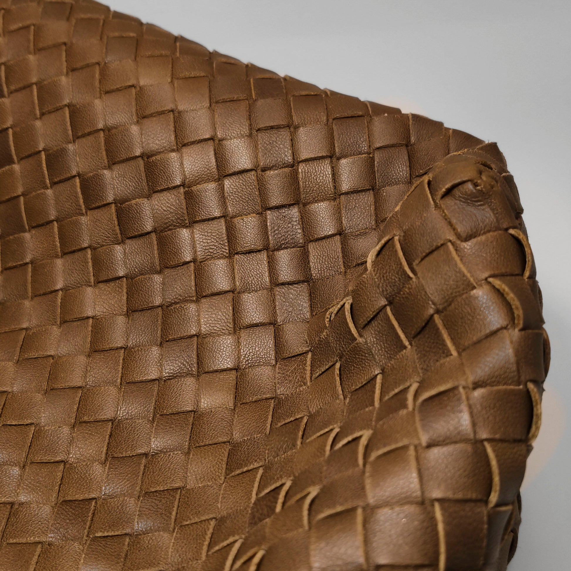 Bottega Veneta Pyramid Hobo Brown