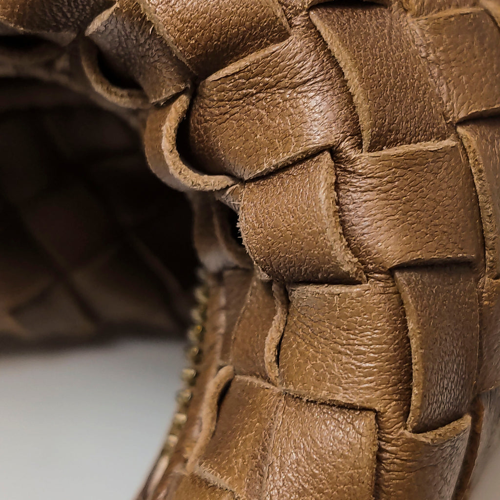 Bottega Veneta Pyramid Hobo Brown