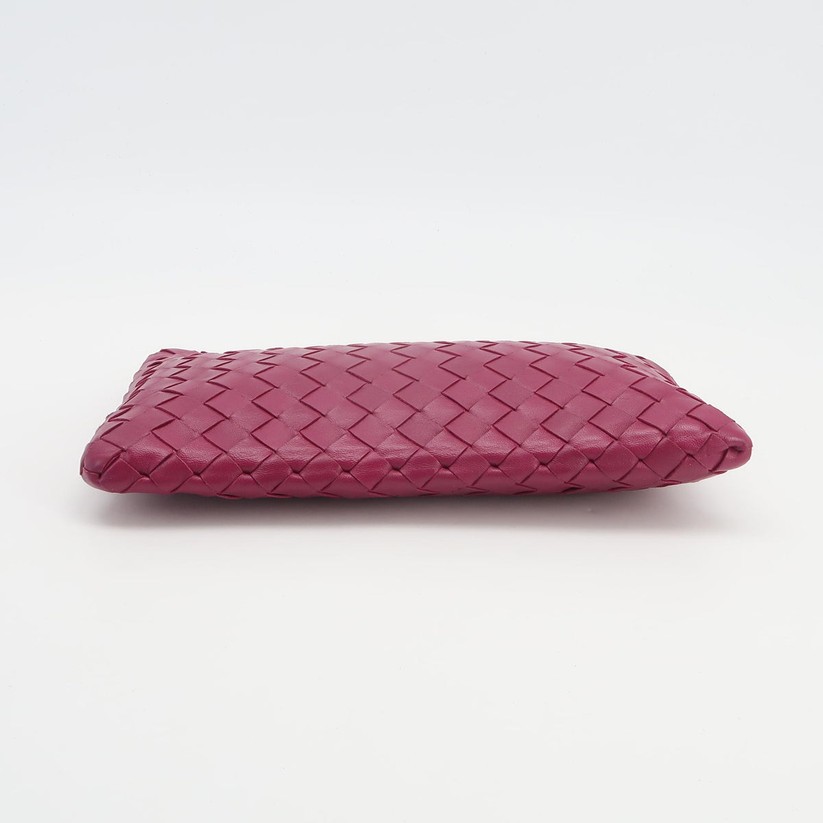 Bottega Veneta Intrecciato Flat Pouch Fuchsia