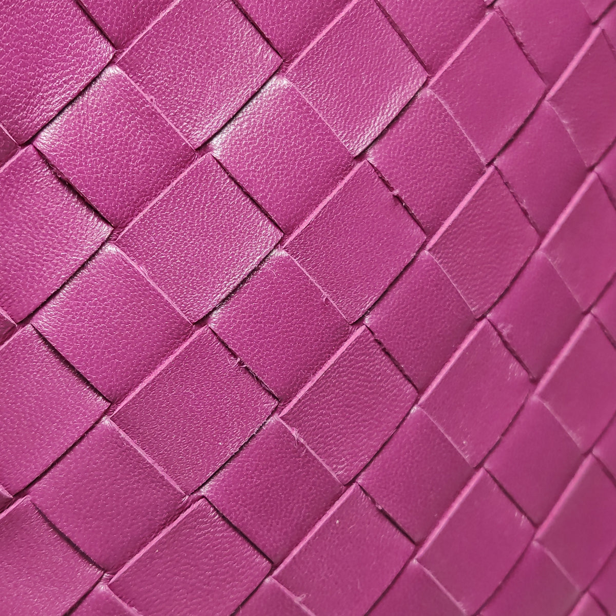 Bottega Veneta Intrecciato Flat Pouch Fuchsia