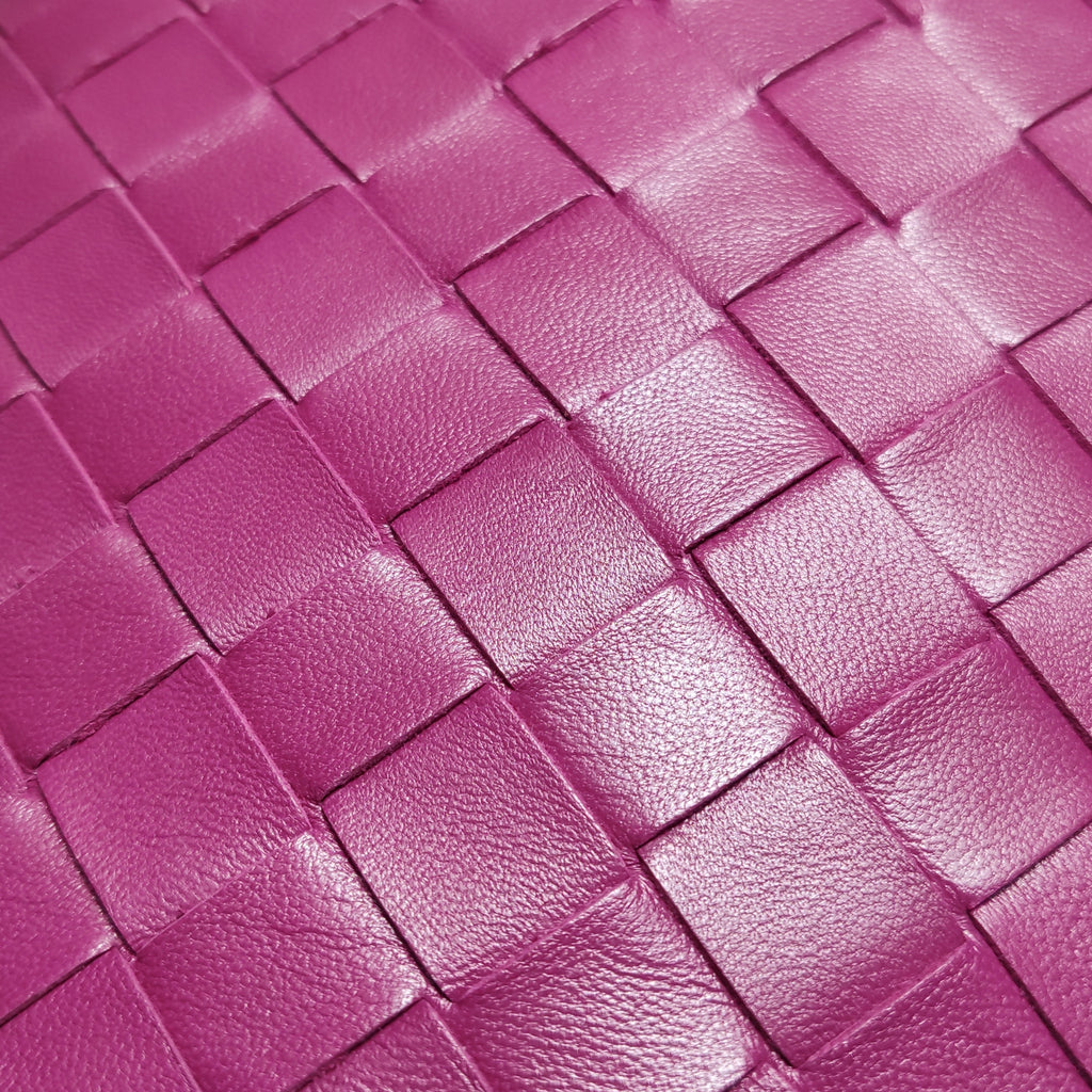 Bottega Veneta Intrecciato Flat Pouch Fuchsia