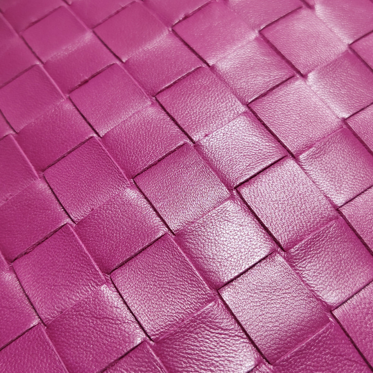 Bottega Veneta Intrecciato Flat Pouch Fuchsia