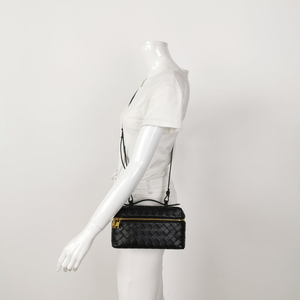 Bottega Veneta Bang Bang Vanity Top Handle Black GHW