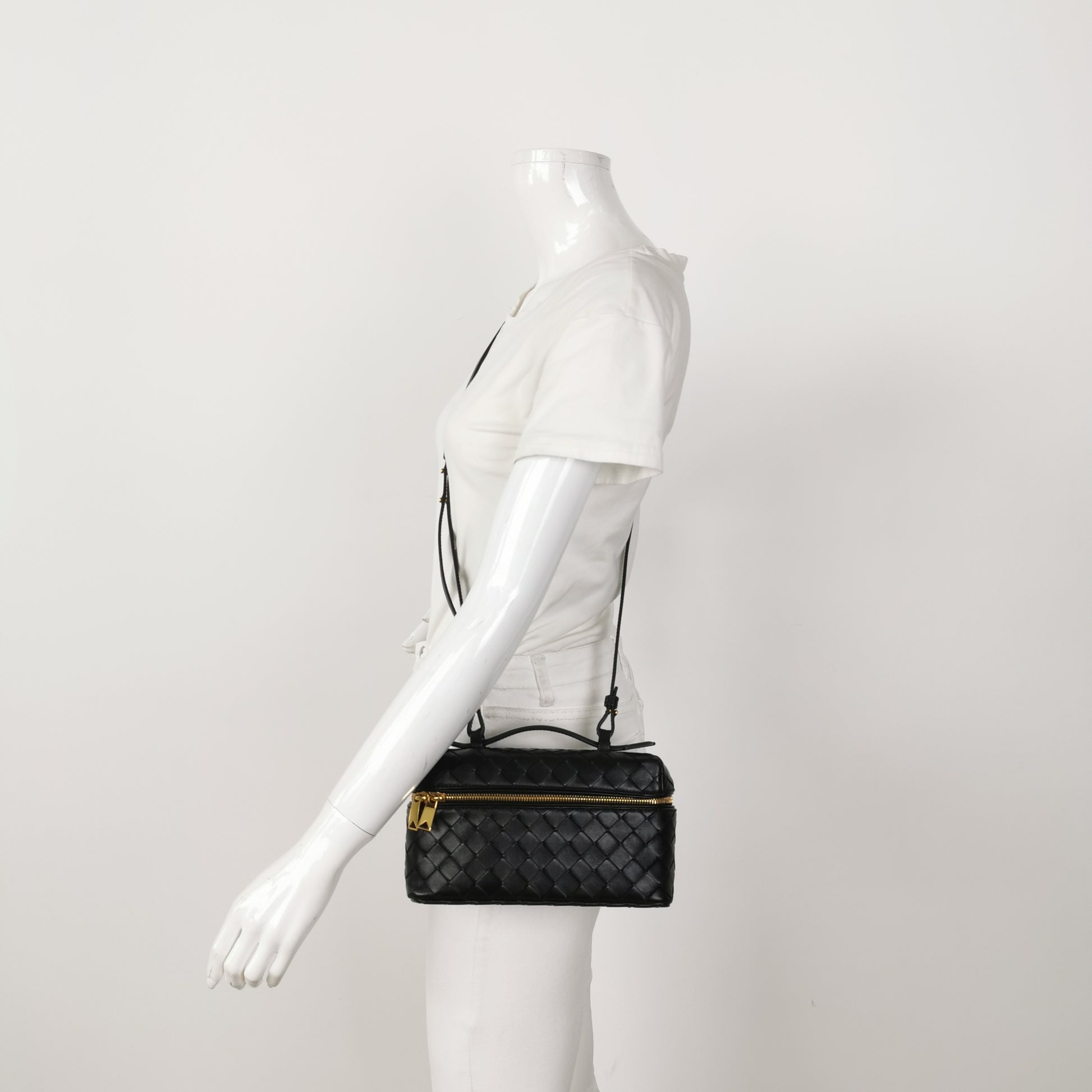 Bottega Veneta Bang Bang Vanity Top Handle Black GHW