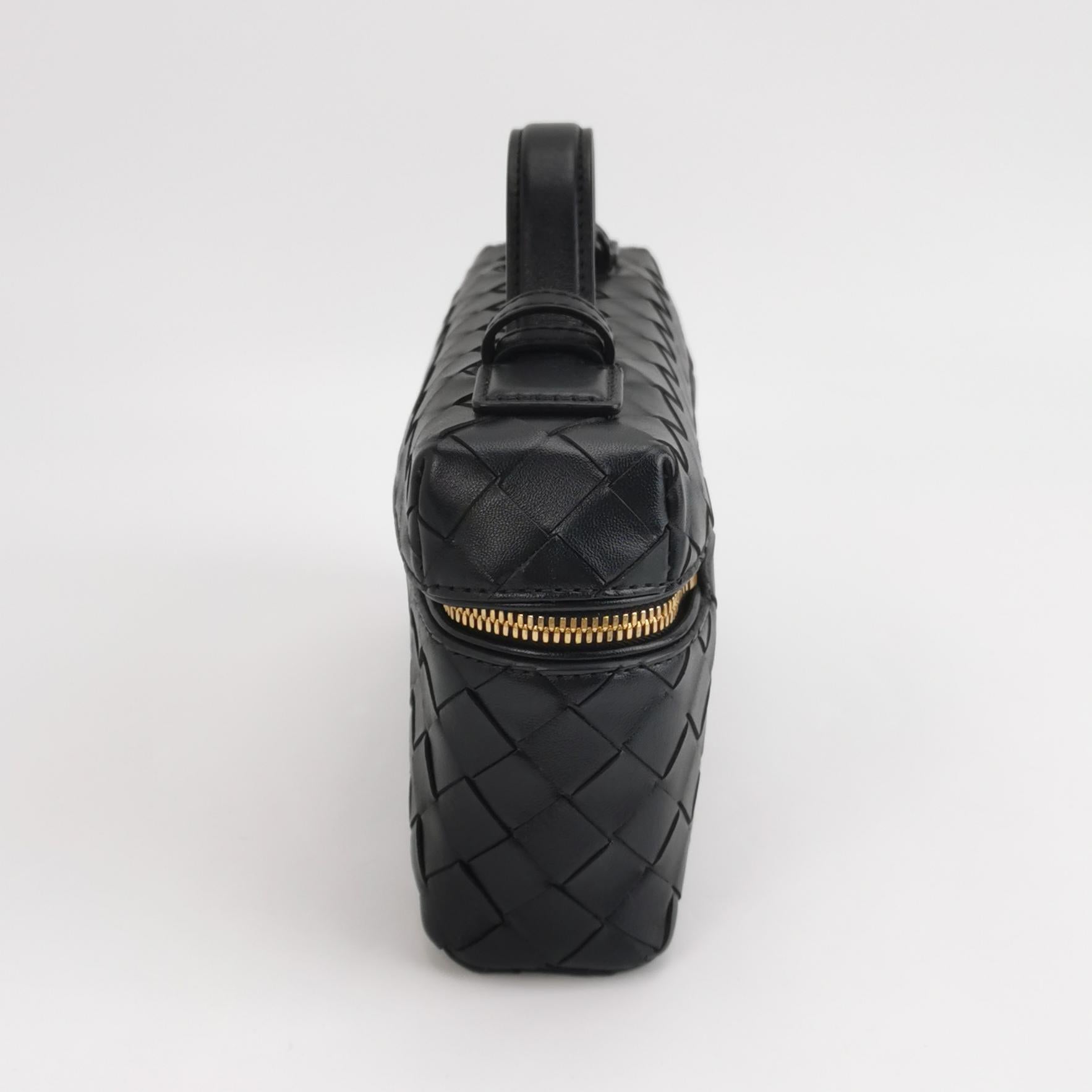 Bottega Veneta Bang Bang Vanity Top Handle Black GHW