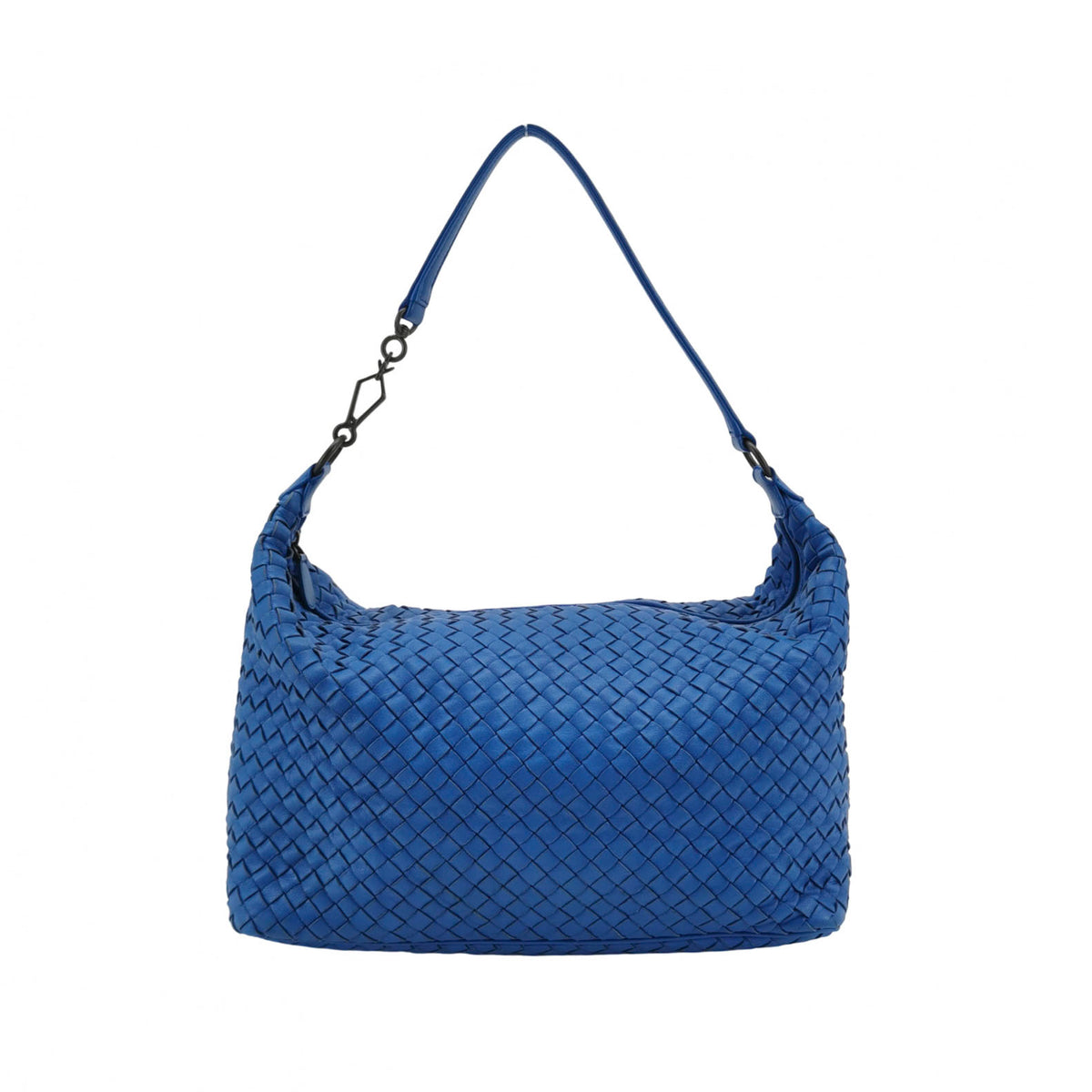 Bottega Veneta Intrecciato Hobo Shoulder Bag Blue