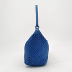 Bottega Veneta Intrecciato Hobo Shoulder Bag Blue